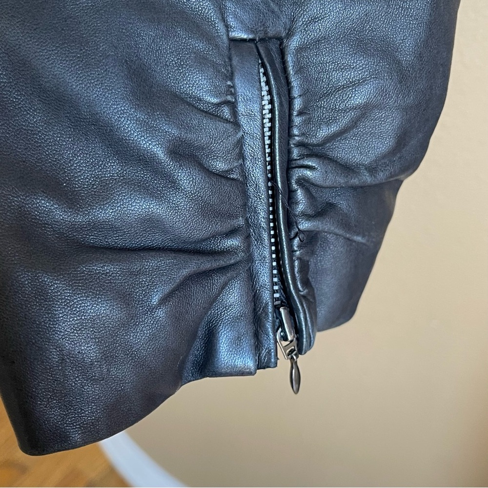 Classiques Entier Genuine Black Leather Jacket Blazer Size XL - Picture 6 of 13